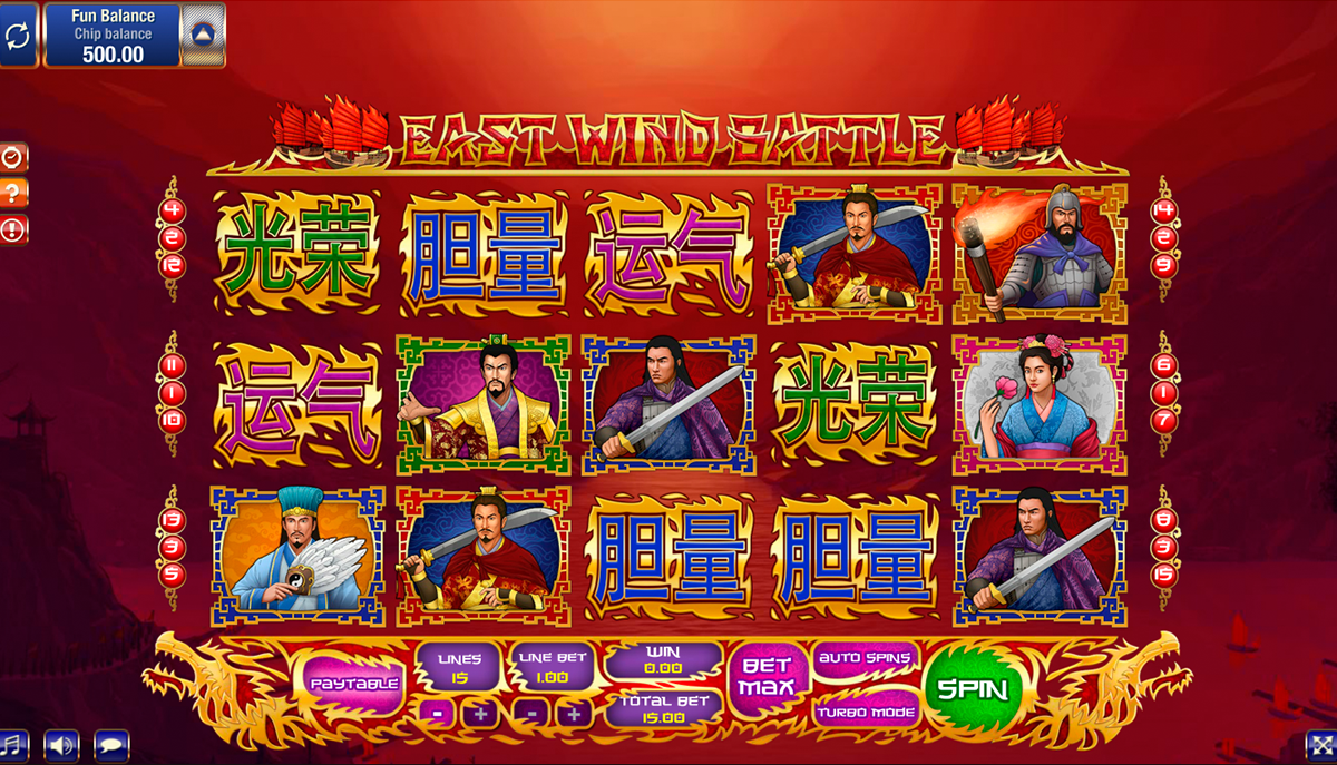 Play East Wind Battle slots online free with no download required!