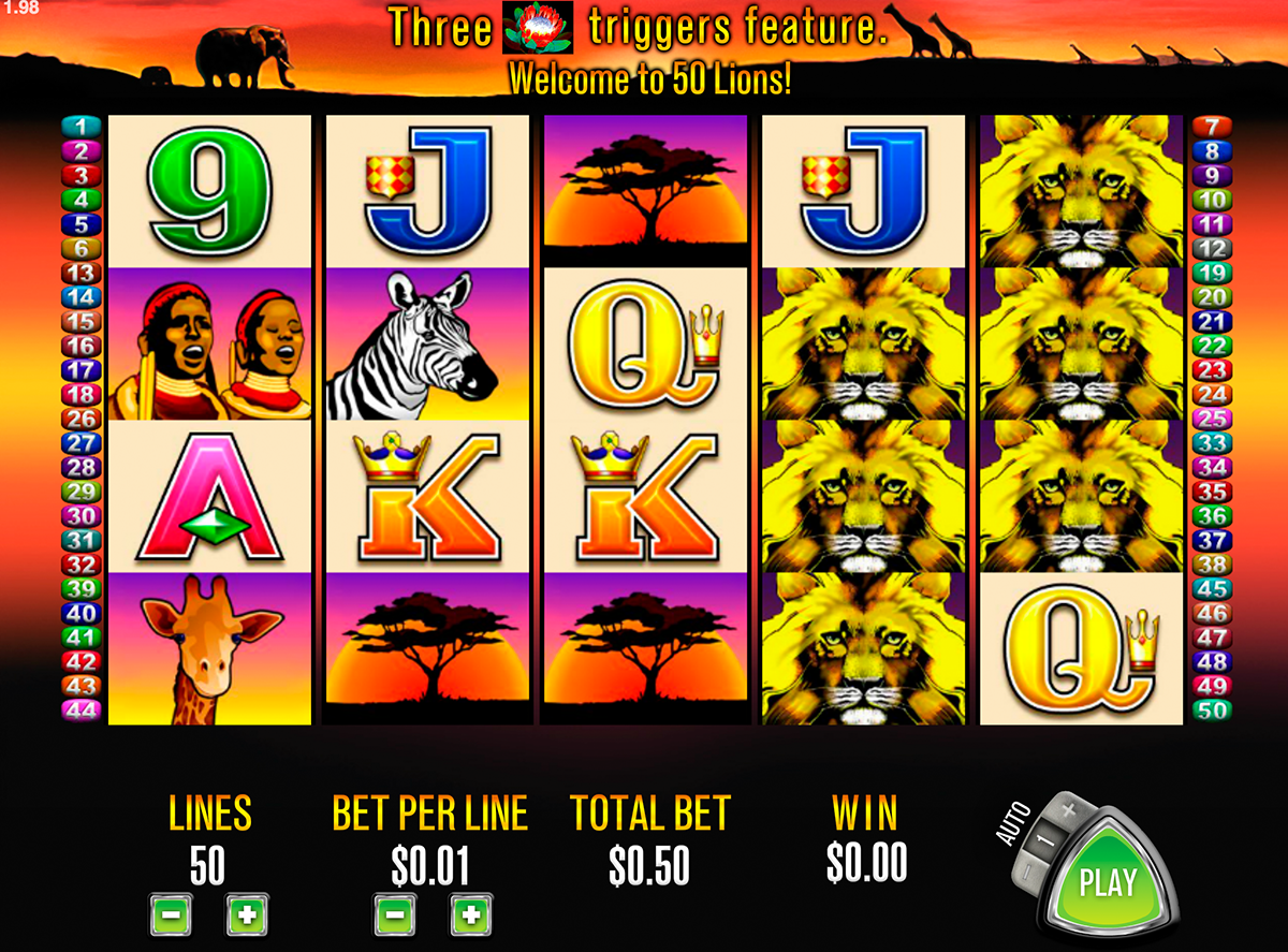 50 lions aristocrat online slots 