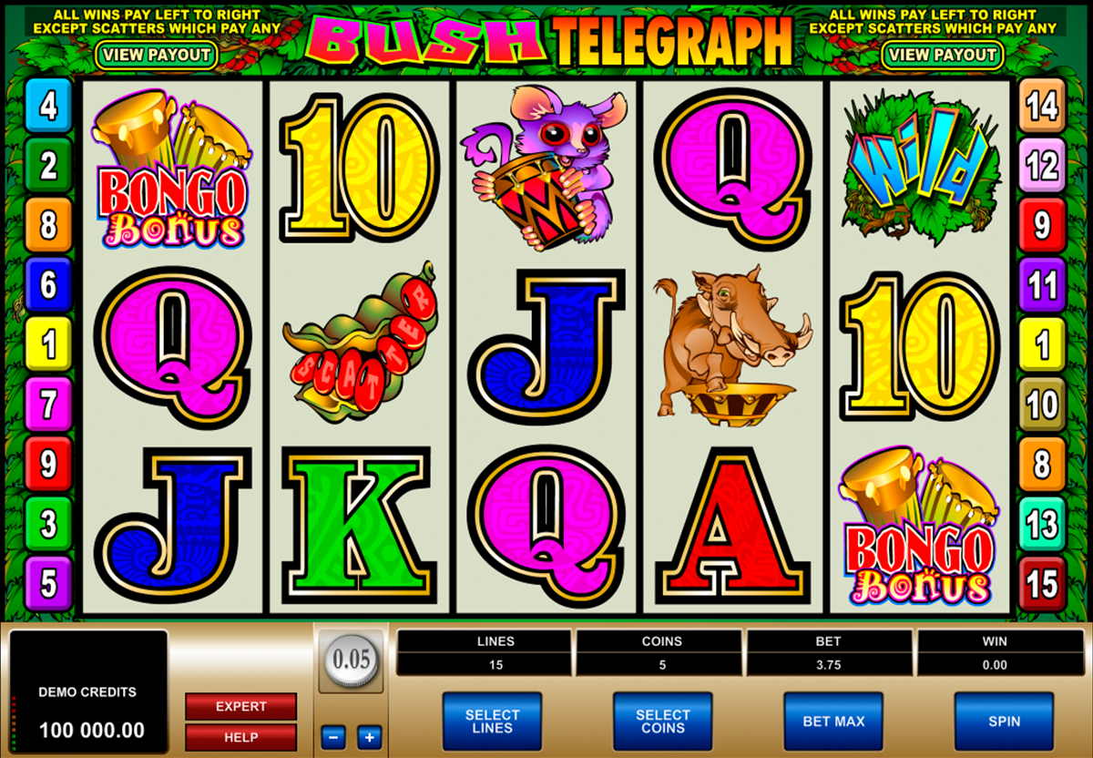 bush telegraph microgaming online slots 