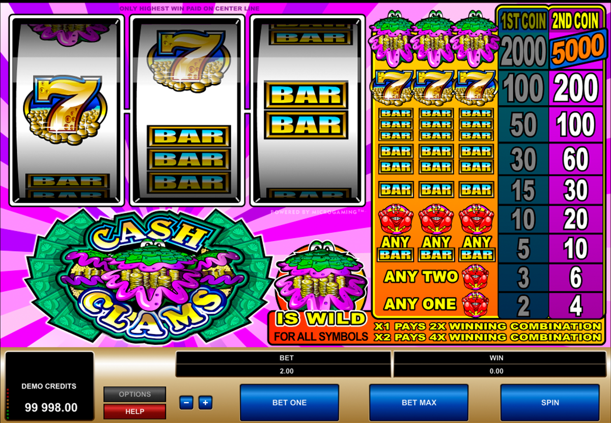cash clams microgaming online slots 