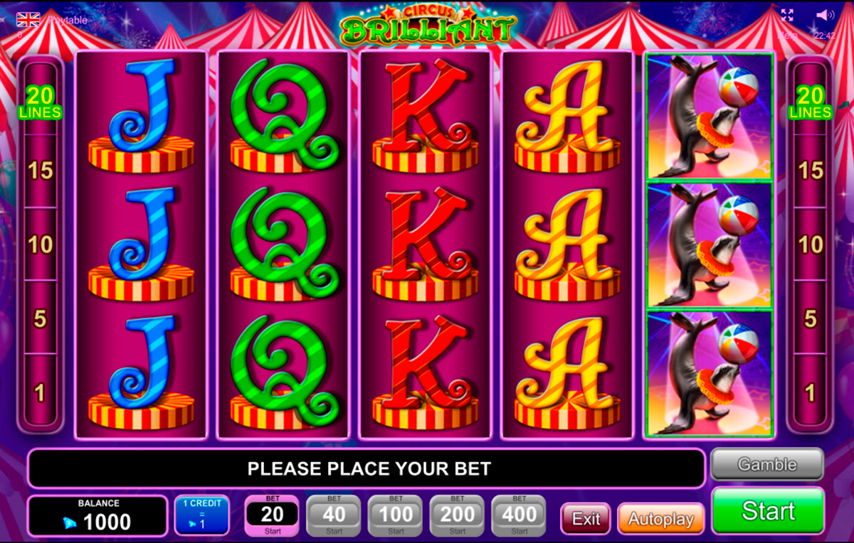 circus brilliant egt online slots 