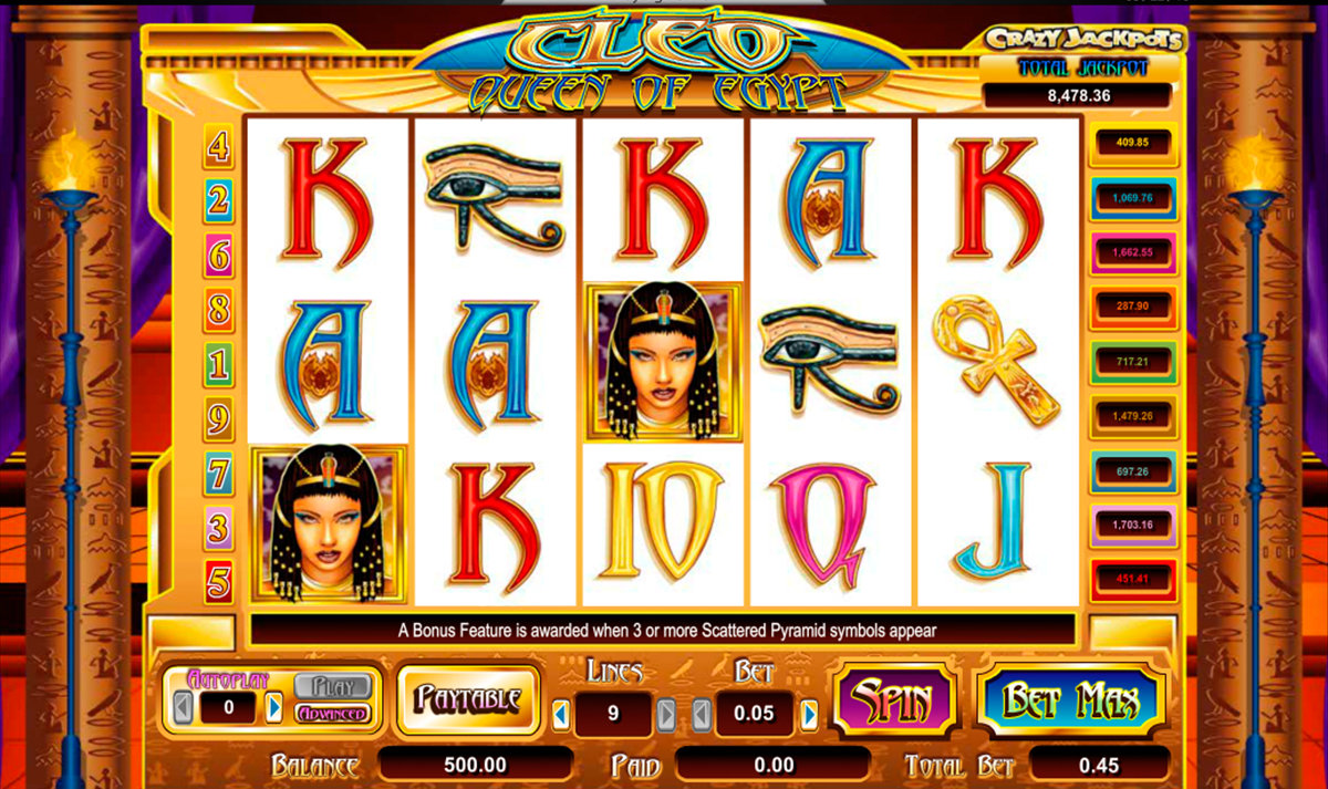 cleo queen of egypt amaya online slots 