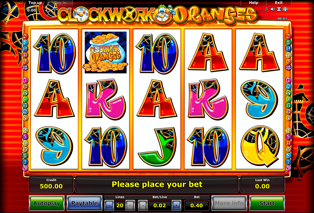 clockwork oranges novomatic online slots 