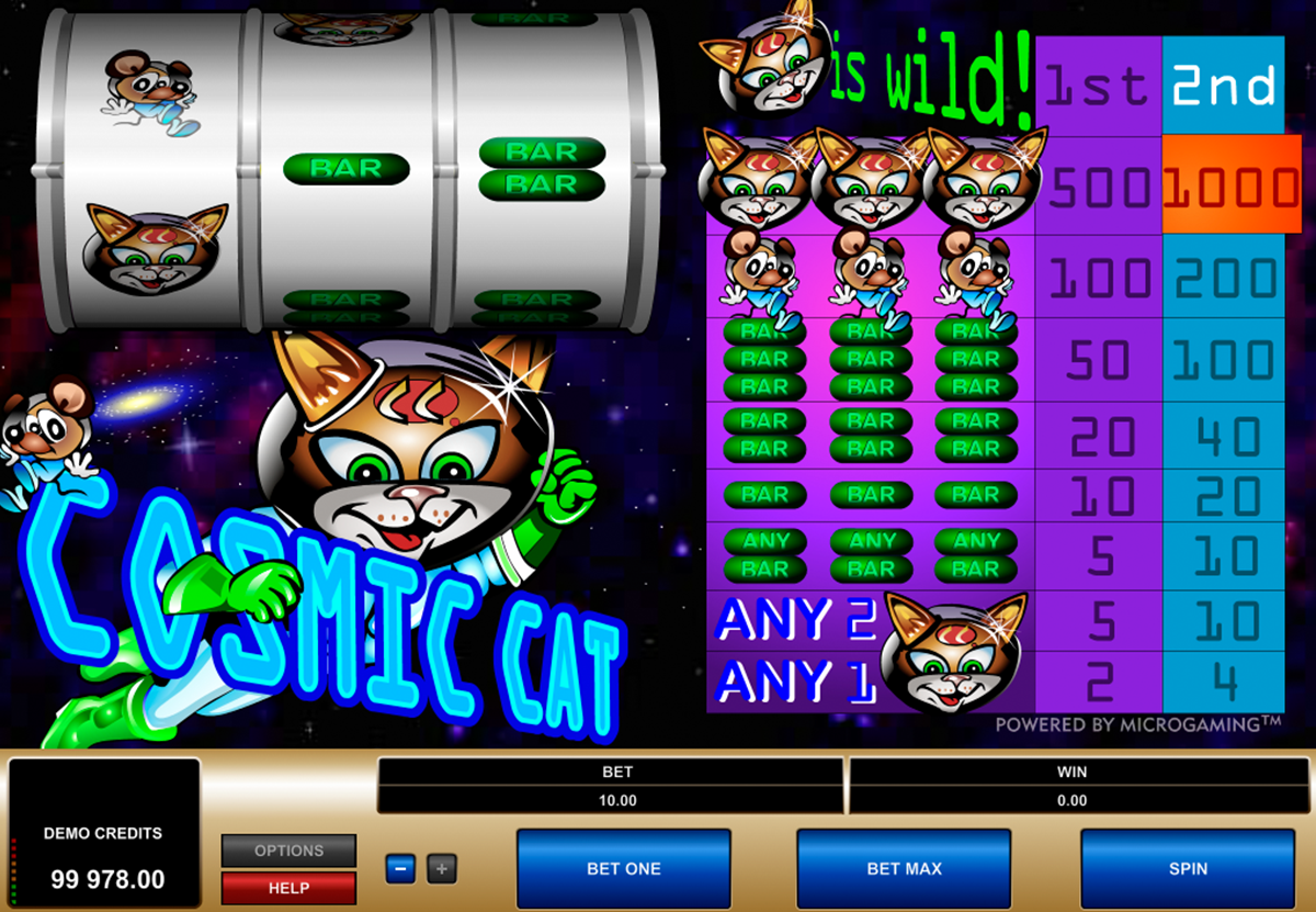 cosmic cat microgaming online slots 