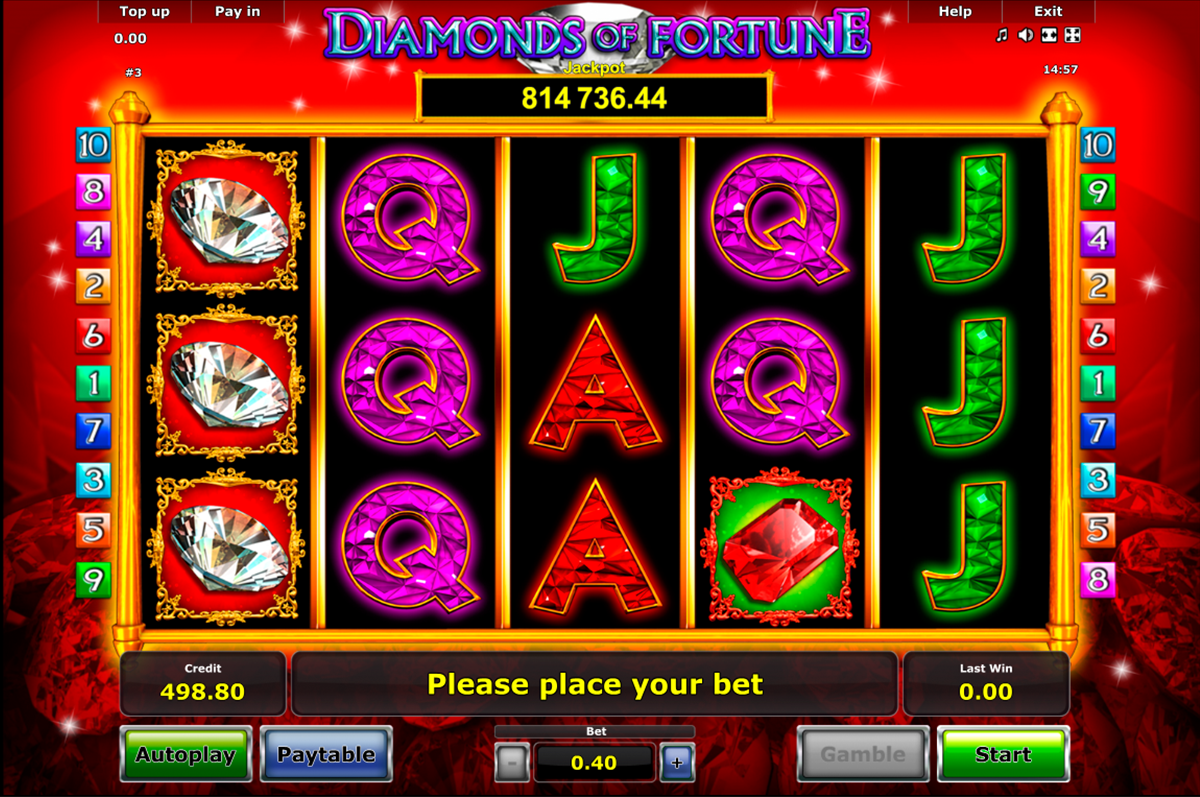 diamonds of fortune novomatic online slots 