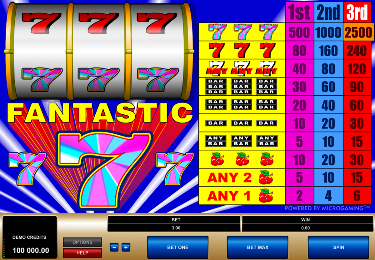 fantastic 7s microgaming online slots 