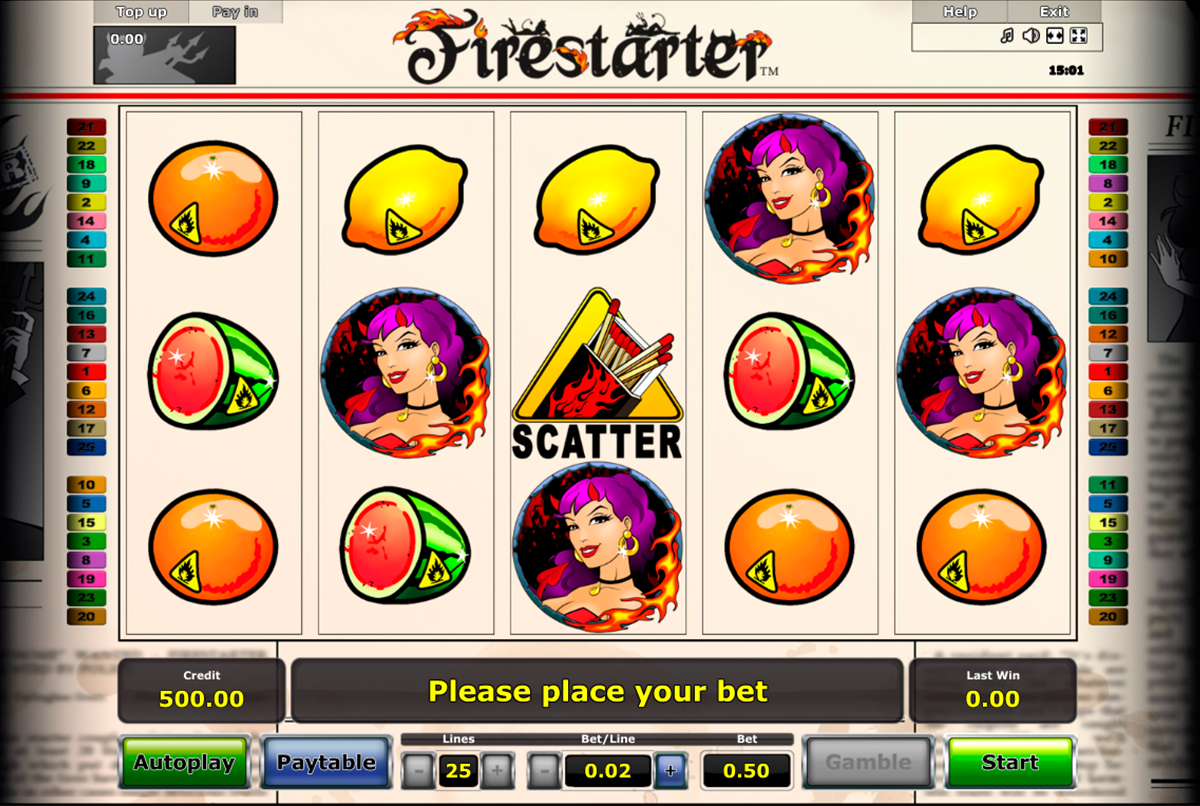 firestarter novomatic online slots 