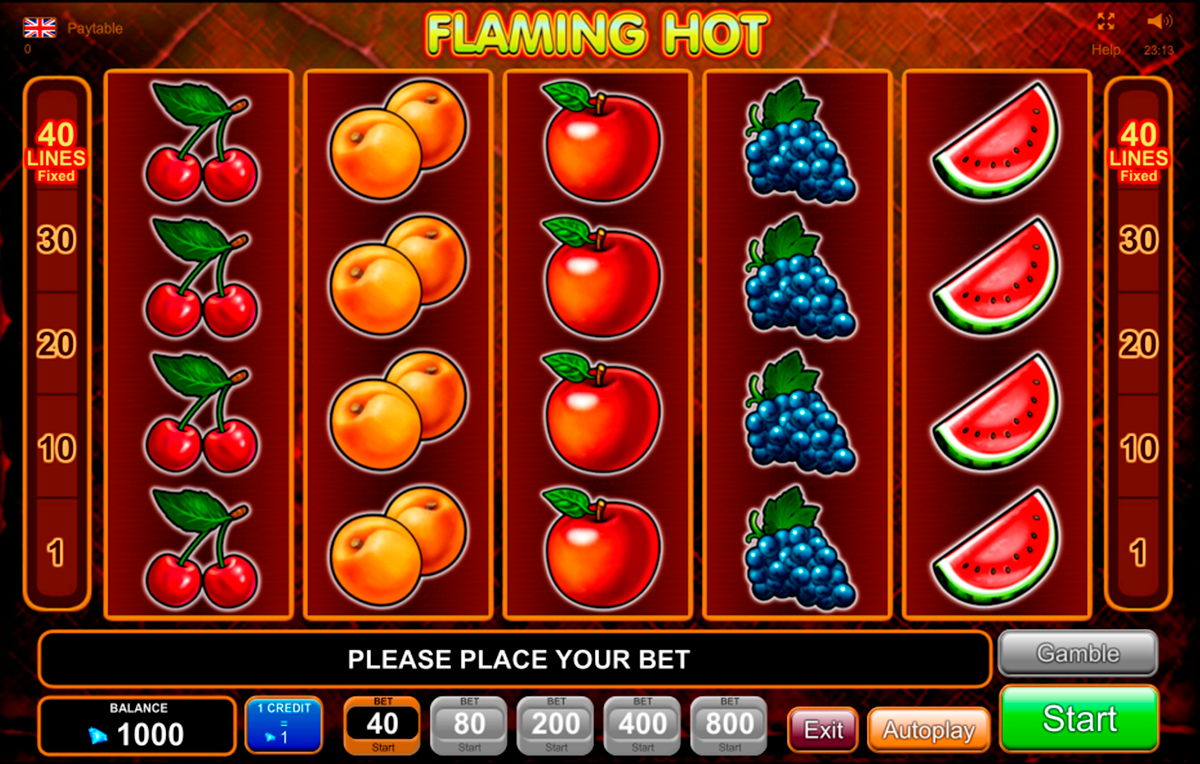 flaming hot egt online slots 