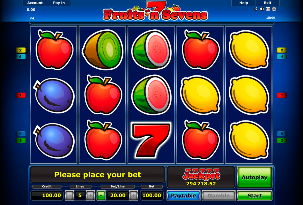 fruitsn sevens novomatic online slots 