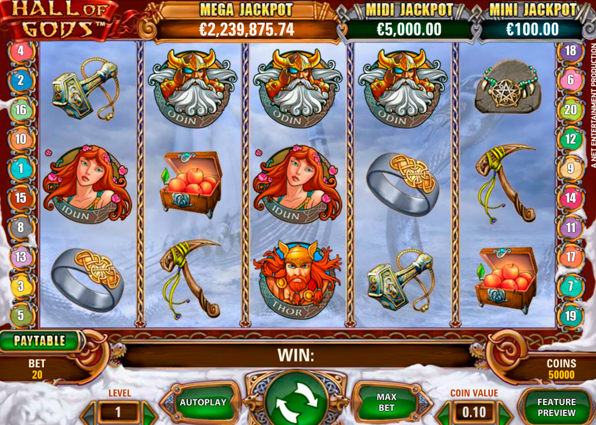 hall of gods netent online slots 