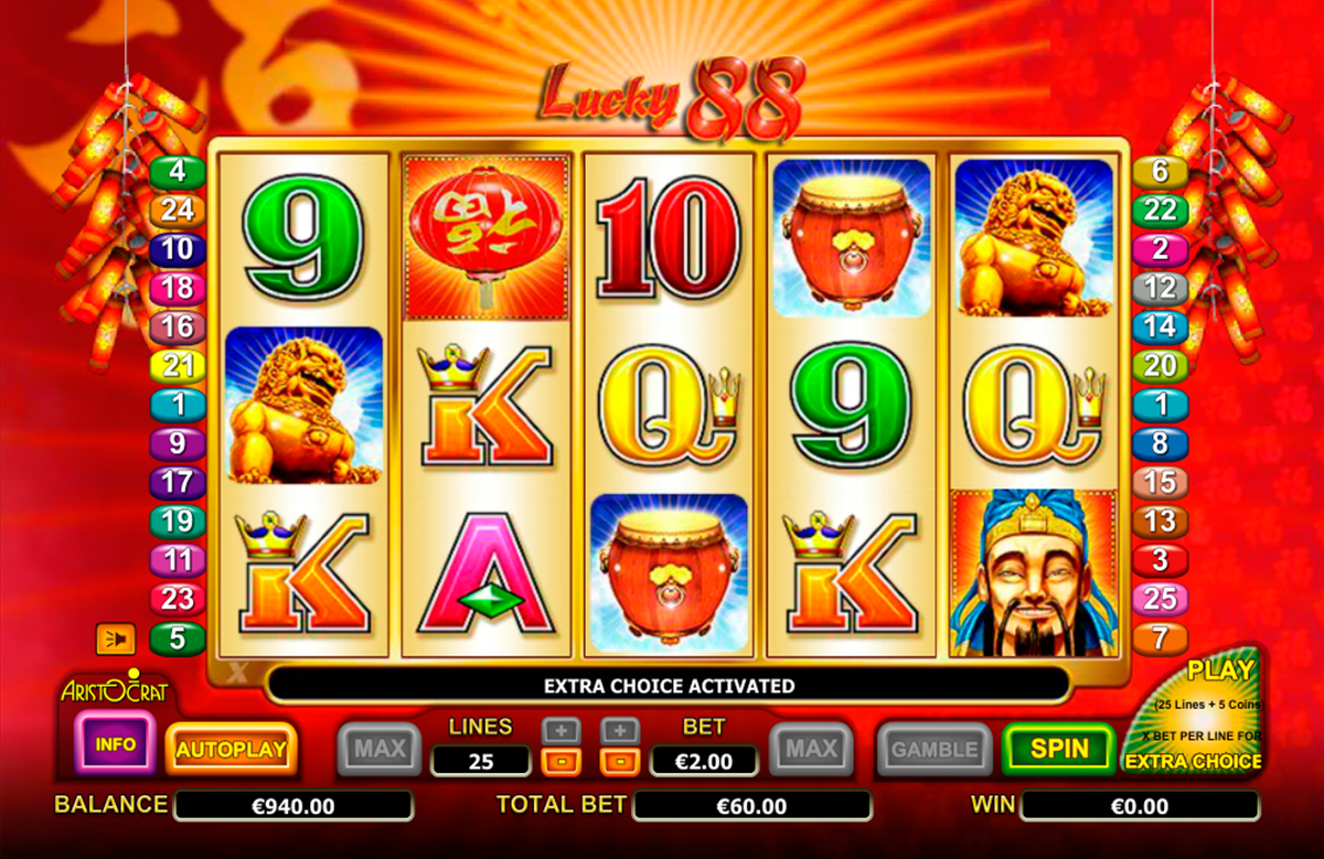 lucky 88 aristocrat online slots 