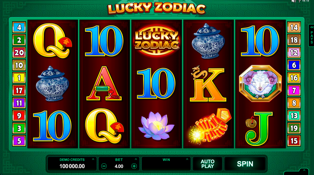 lucky zodiac microgaming online slots 