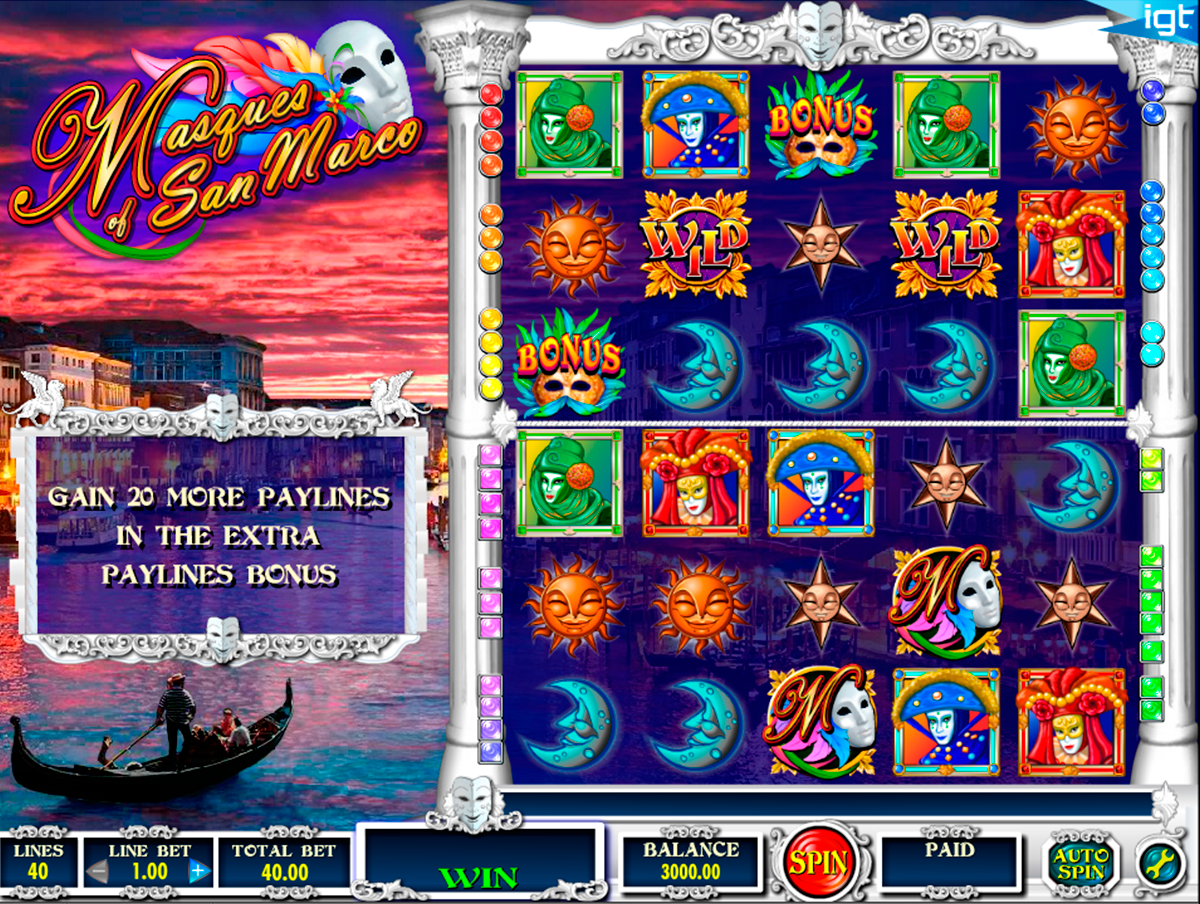 masques of san marco igt online slots 