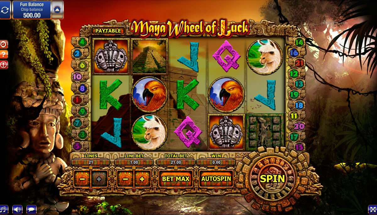 maya wheel of luck gamesos online slots 