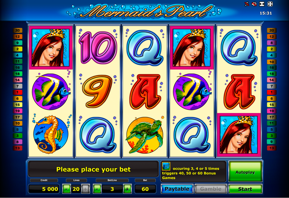 mermaids pearl deluxe novomatic online slots 