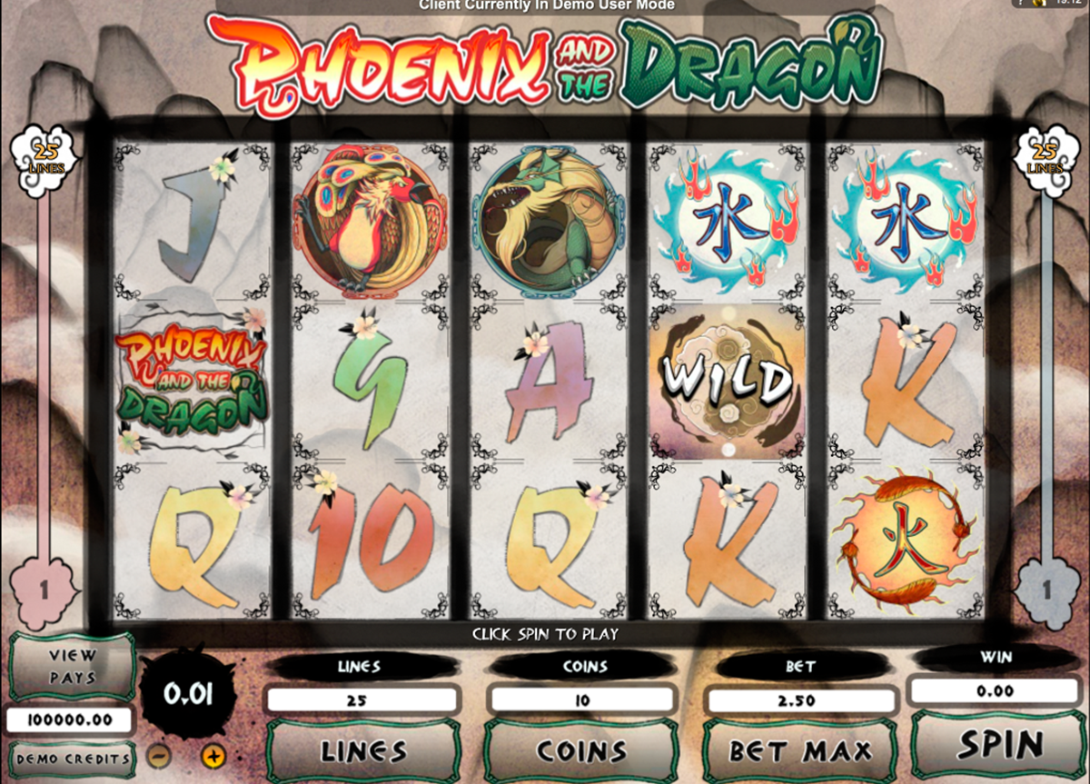 phoenix and the dragon microgaming online slots 