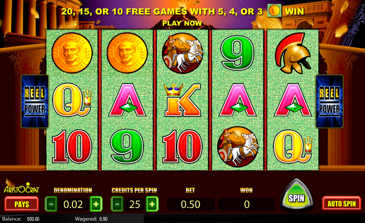 pompeii aristocrat online slots 