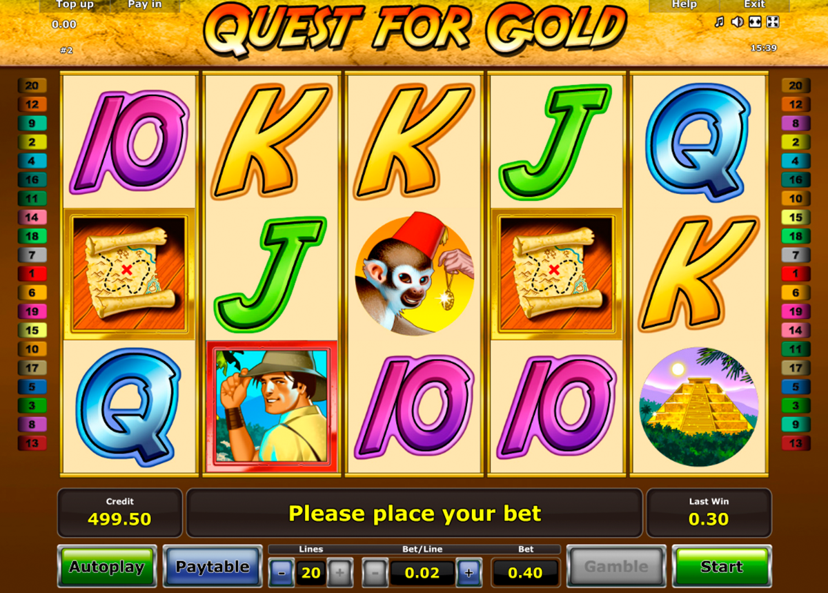 quest for gold novomatic online slots 