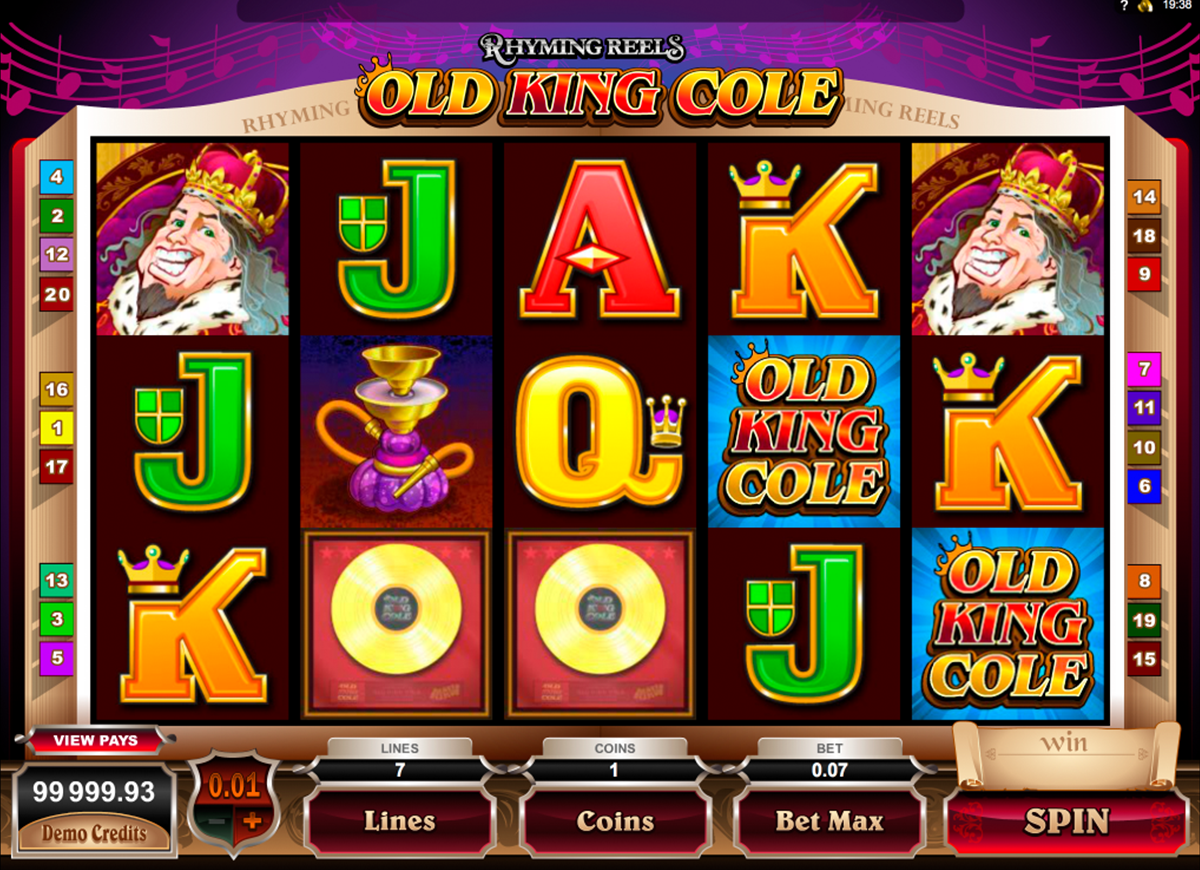 rhyming reels old king cole microgaming online slots 