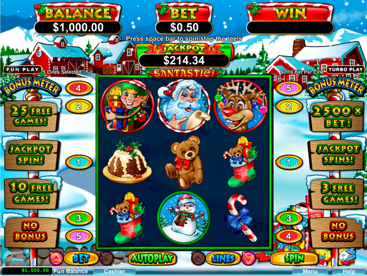 santastic rtg online slots 