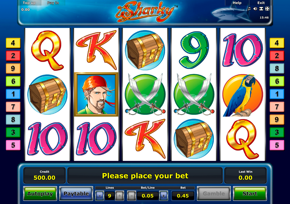 sharky novomatic online slots 