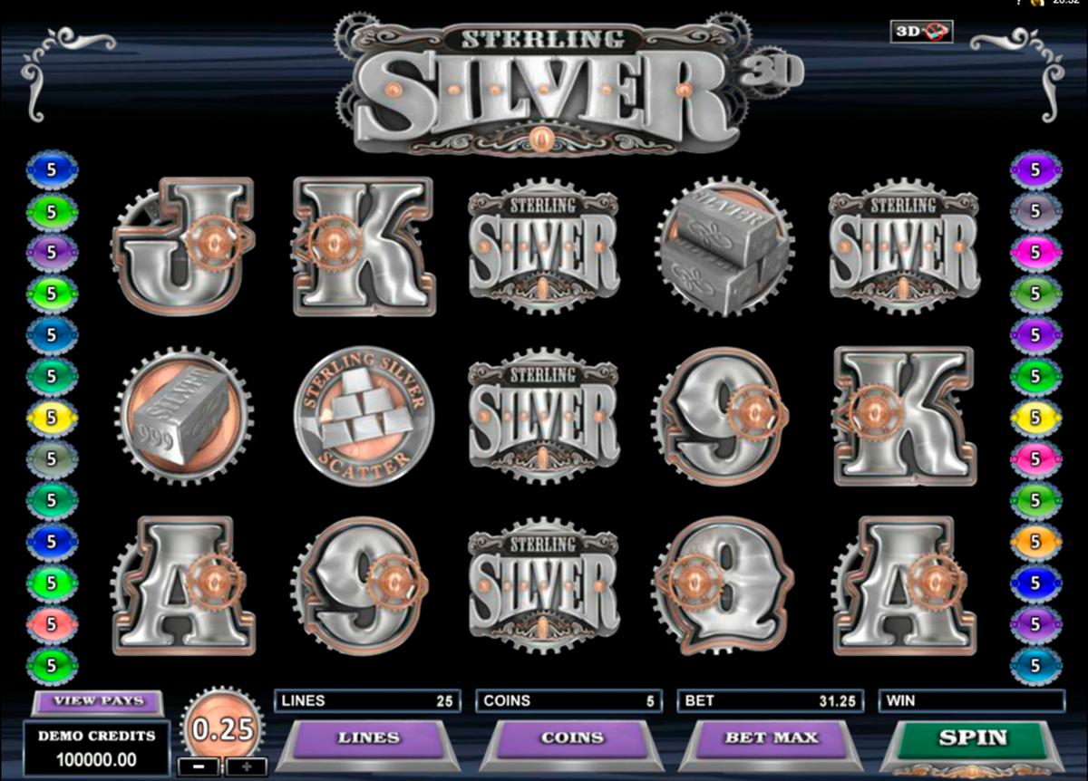 sterling silver 3d microgaming online slots 