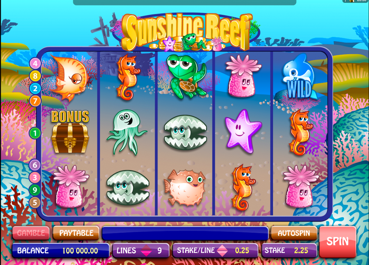 sunshine reef microgaming online slots 