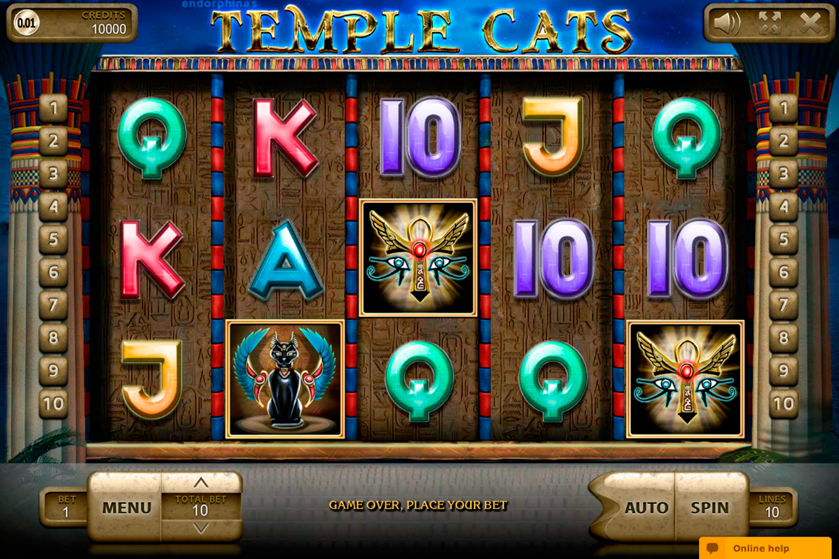 temple cats endorphina online slots 