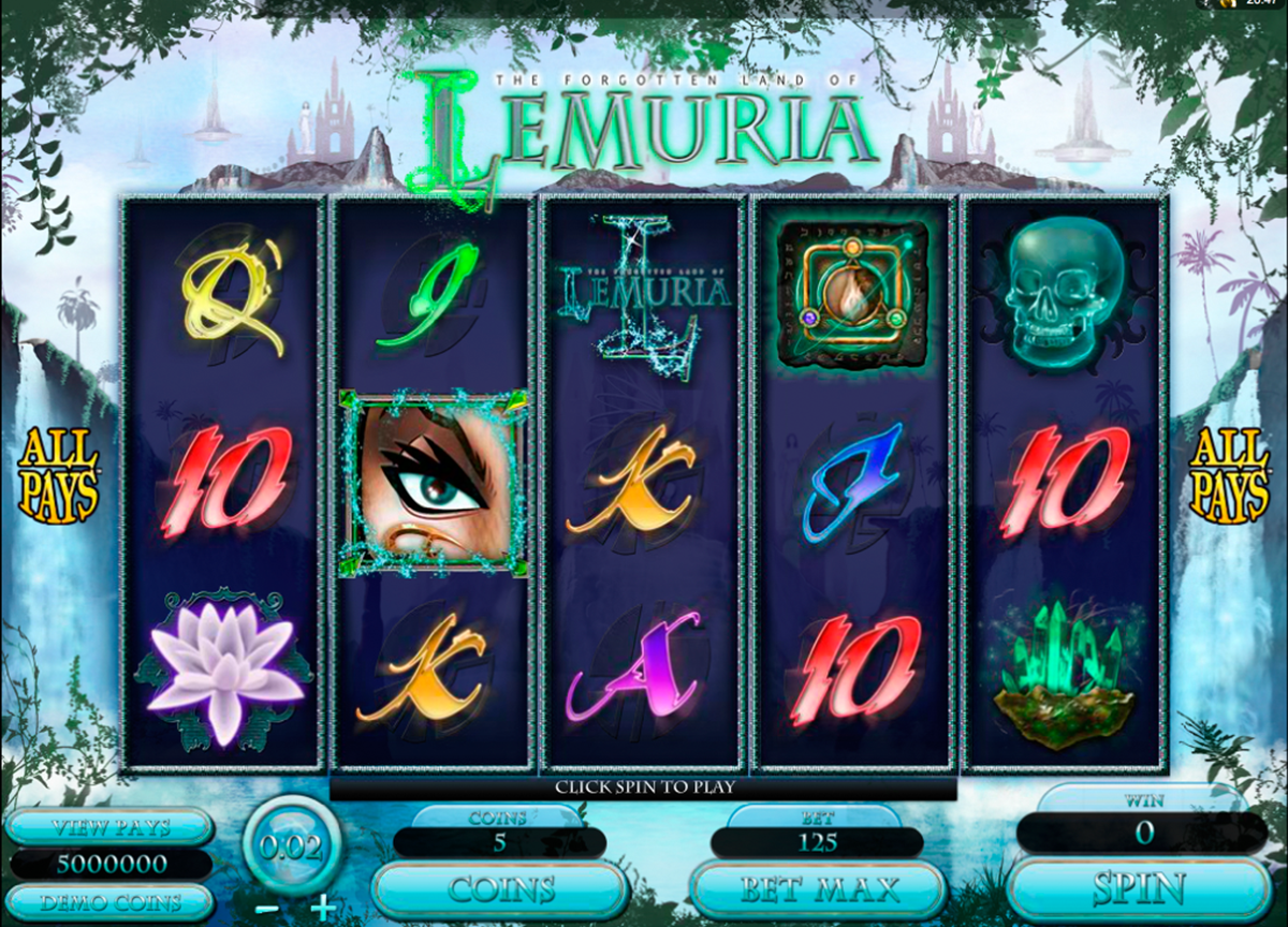the land of lemuria microgaming online slots 
