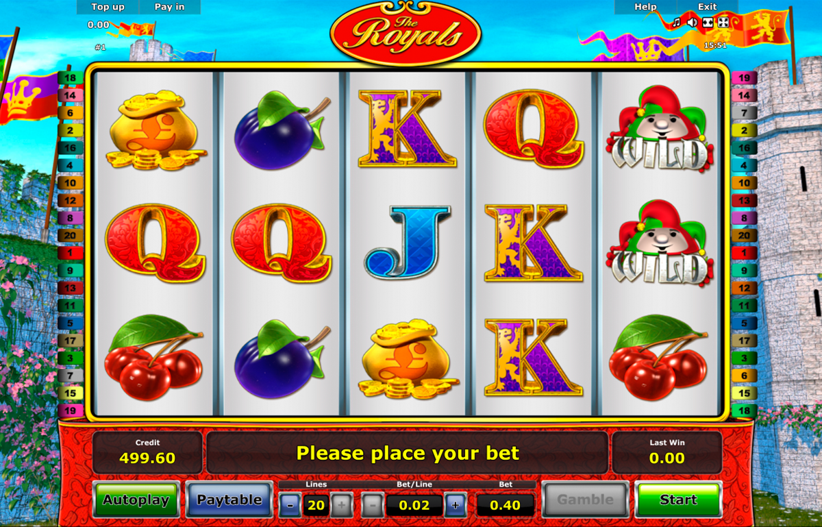 the royals novomatic online slots 