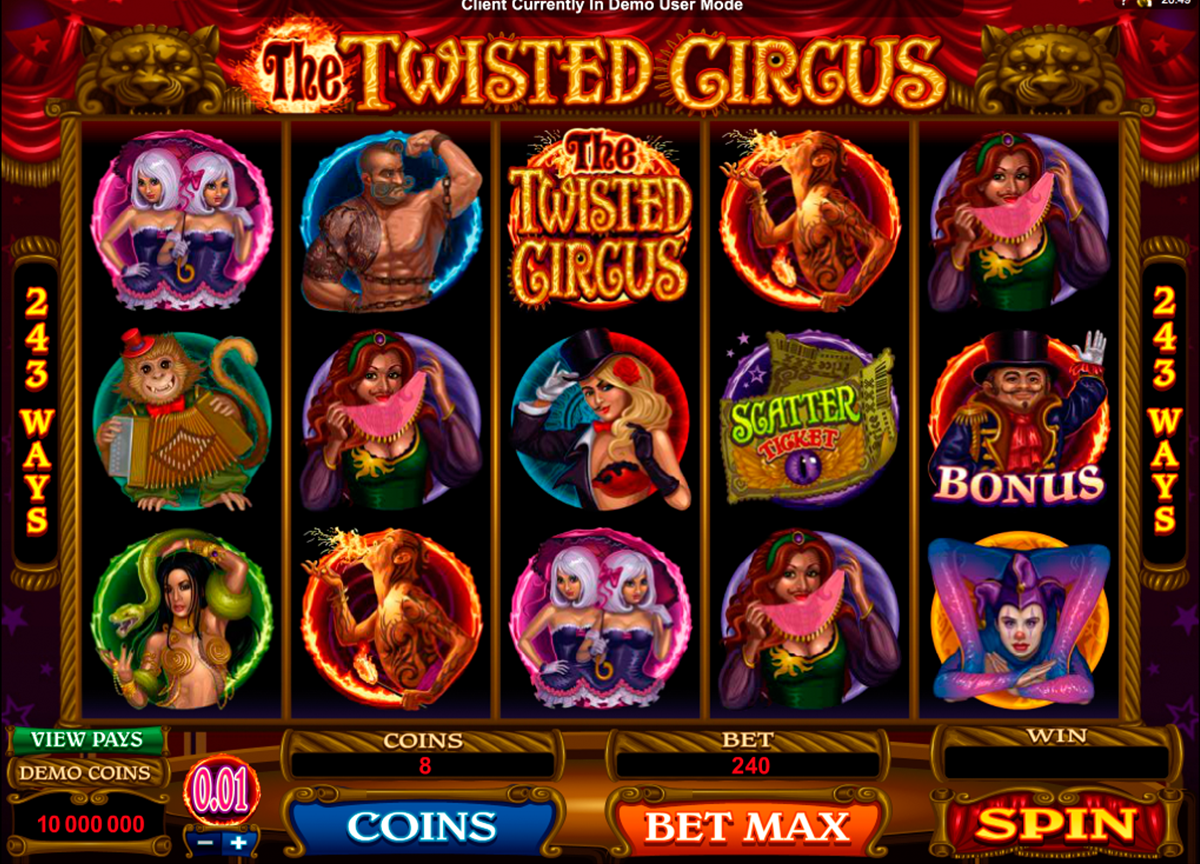 the twisted circus microgaming online slots 