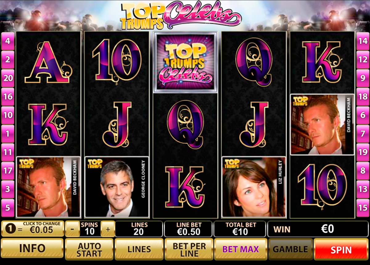 top trumps celebs playtech online slots 