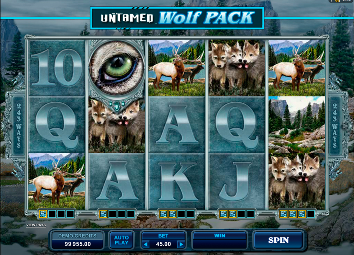 untamed wolf pack microgaming online slots 