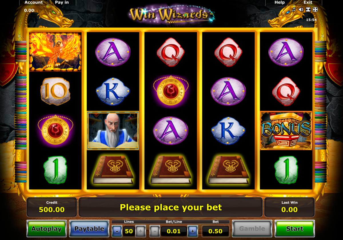 win wizards novomatic online slots 