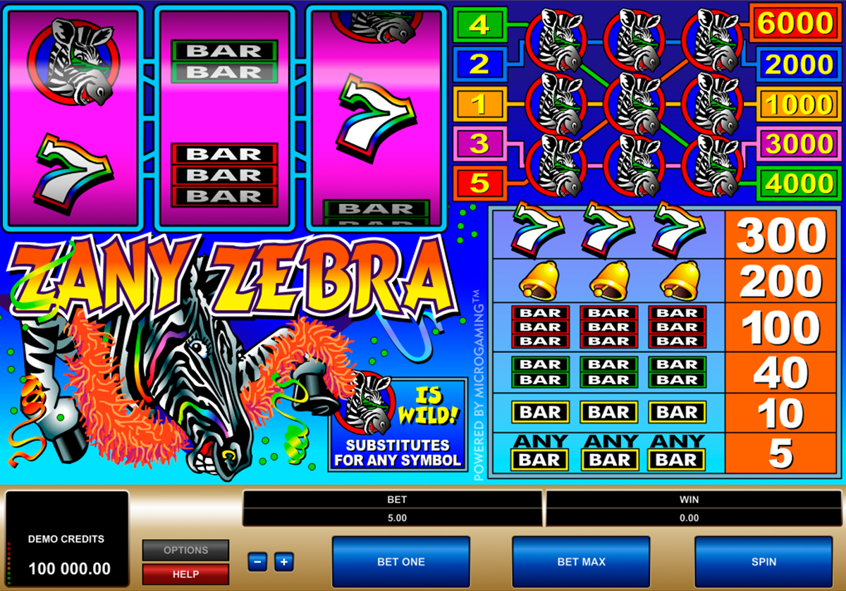 zany zebra microgaming online slots 